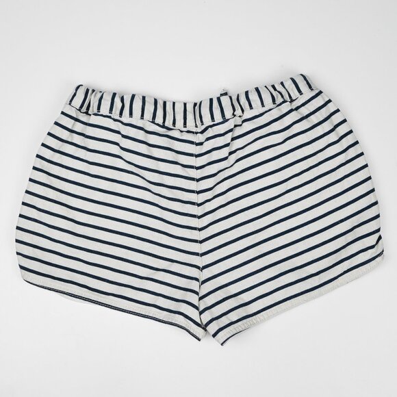 Sm J. Crew Linen Cream and Navy Striped Shorts - Picture 3 of 5